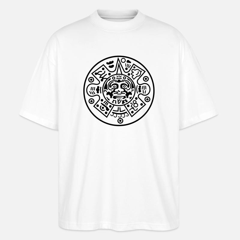 Maya Kalender - Stanley/Stella Oversized Unisex Bio T-Shirt Blaster 2.0 - Weiß