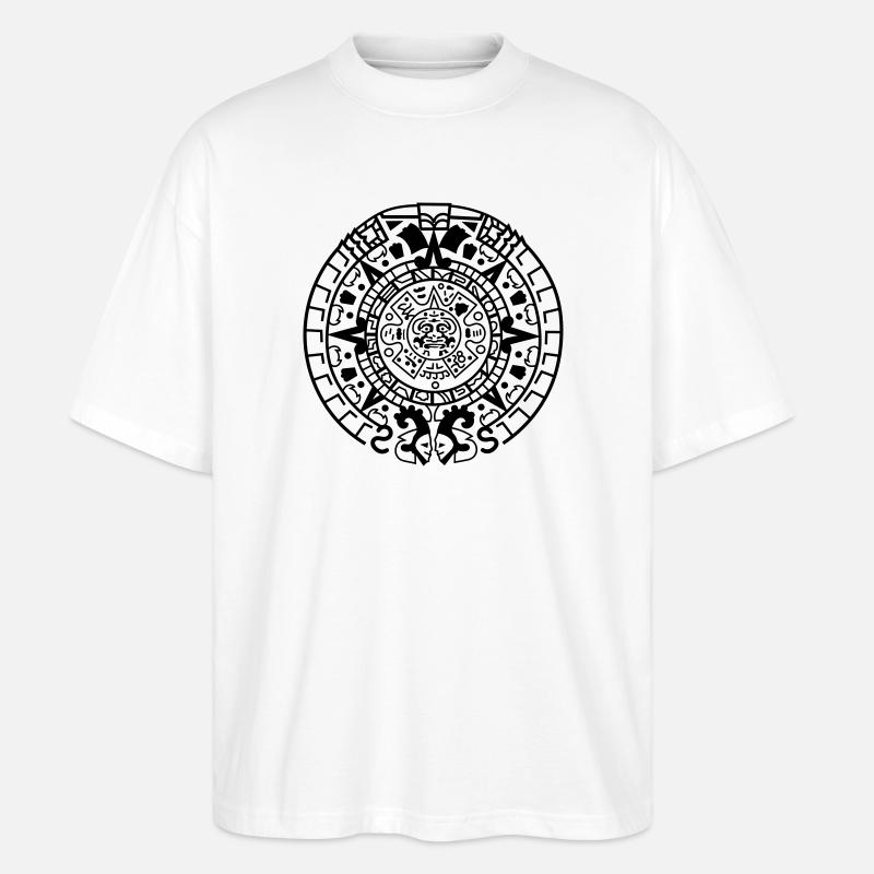 Calendrier maya - T-shirt bio Blaster 2.0 coupe oversize Stanley/Stella Unisexe - blanc