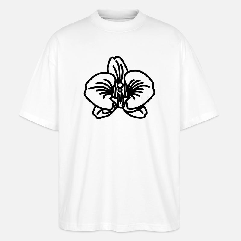 Orchidee - Stanley/Stella Oversized Unisex Bio T-Shirt Blaster 2.0 - Weiß