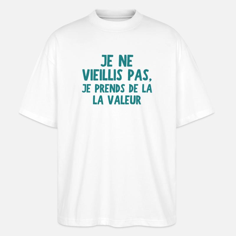 Ich nehme Werthumor - Stanley/Stella Oversized Unisex Bio T-Shirt Blaster 2.0 - Weiß