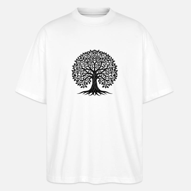 Baum - Stanley/Stella Oversized Unisex Bio T-Shirt Blaster 2.0 - Weiß