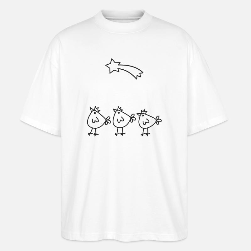 Chick Crowns Star Arch Three Kings - Stanley/Stella Oversized Unisex Organic T-shirt Blaster 2.0 - white