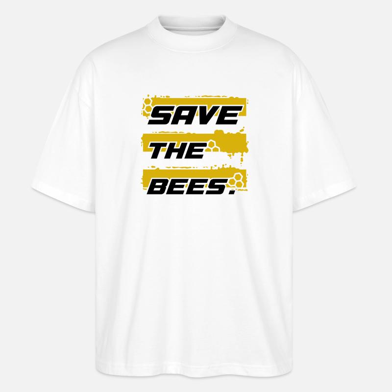 Save the Bees - Stanley/Stella Oversized Unisex Bio T-Shirt Blaster 2.0 - Weiß