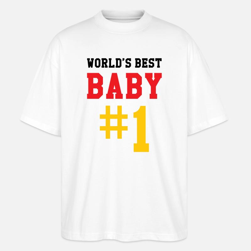 Bestes Baby – Geburt – Kind - Stanley/Stella Oversized Unisex Bio T-Shirt Blaster 2.0 - Weiß