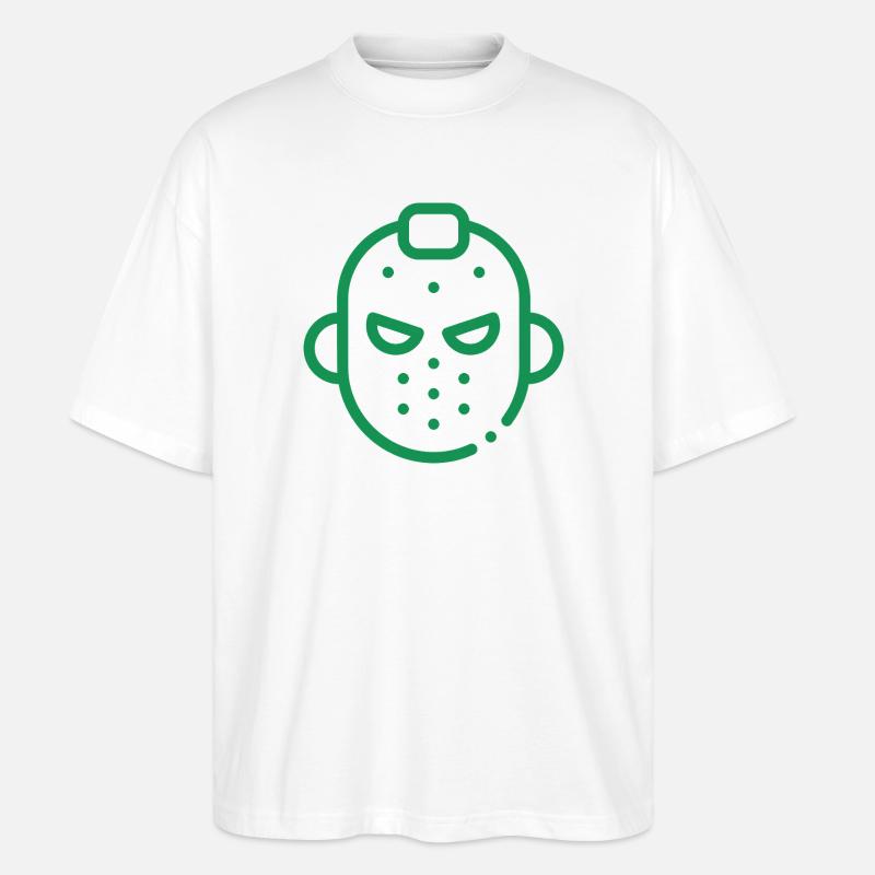 Maskikon Eishockey - Stanley/Stella Oversized Unisex Bio T-Shirt Blaster 2.0 - Weiß