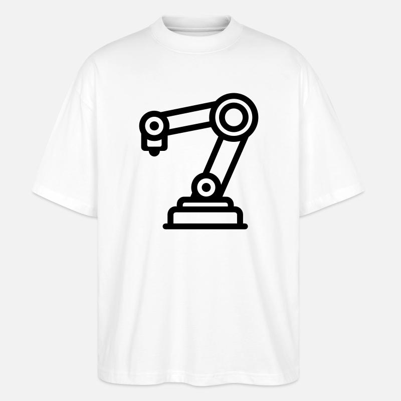 Roboterarm - Stanley/Stella Oversized Unisex Bio T-Shirt Blaster 2.0 - Weiß