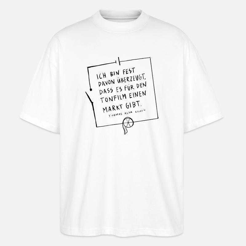 Thomas Edison Circuit - Stanley/Stella Oversized Unisex Organic T-shirt Blaster 2.0 - white