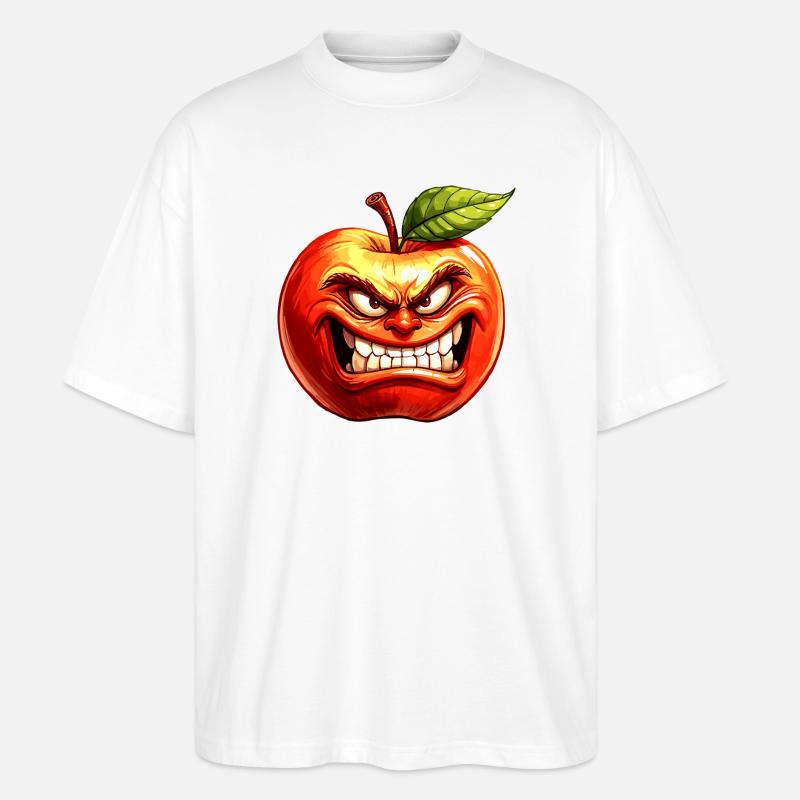 Apfel - Stanley/Stella Oversized Unisex Bio T-Shirt Blaster 2.0 - Weiß
