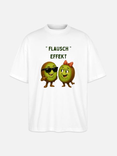 Fluffy Effect Kiwi Duo - Stanley/Stella Oversized Unisex Organic T-shirt Blaster 2.0 - white