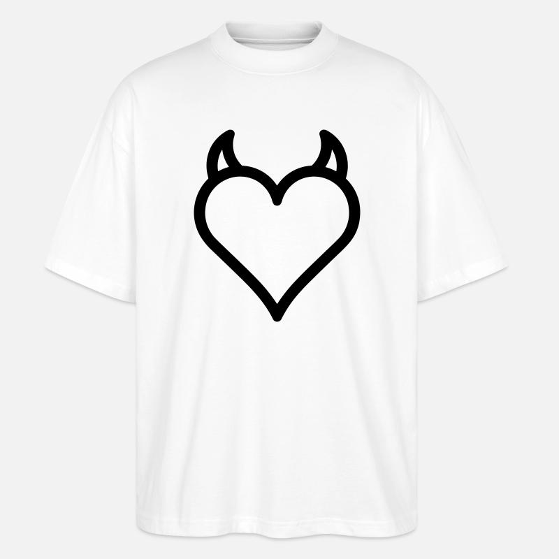 Dämonenherz - Stanley/Stella Oversized Unisex Bio T-Shirt Blaster 2.0 - Weiß