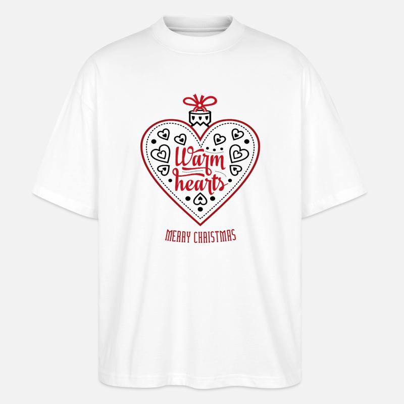 Weihnachtsherz Merry Christmas - Stanley/Stella Oversized Unisex Bio T-Shirt Blaster 2.0 - Weiß