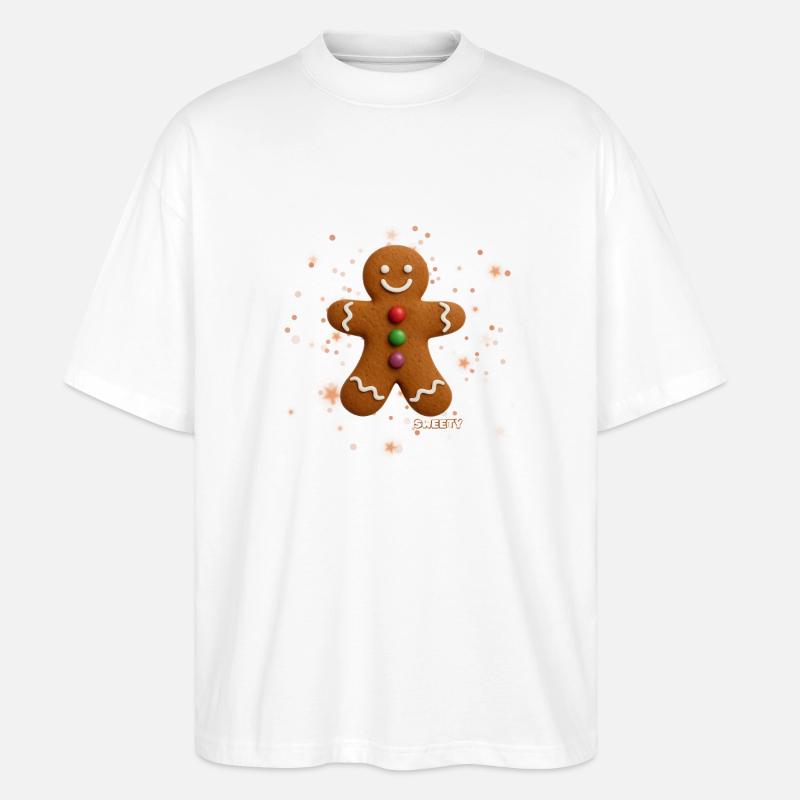 SWEETY Lebkuchen - Stanley/Stella Oversized Unisex Bio T-Shirt Blaster 2.0 - Weiß