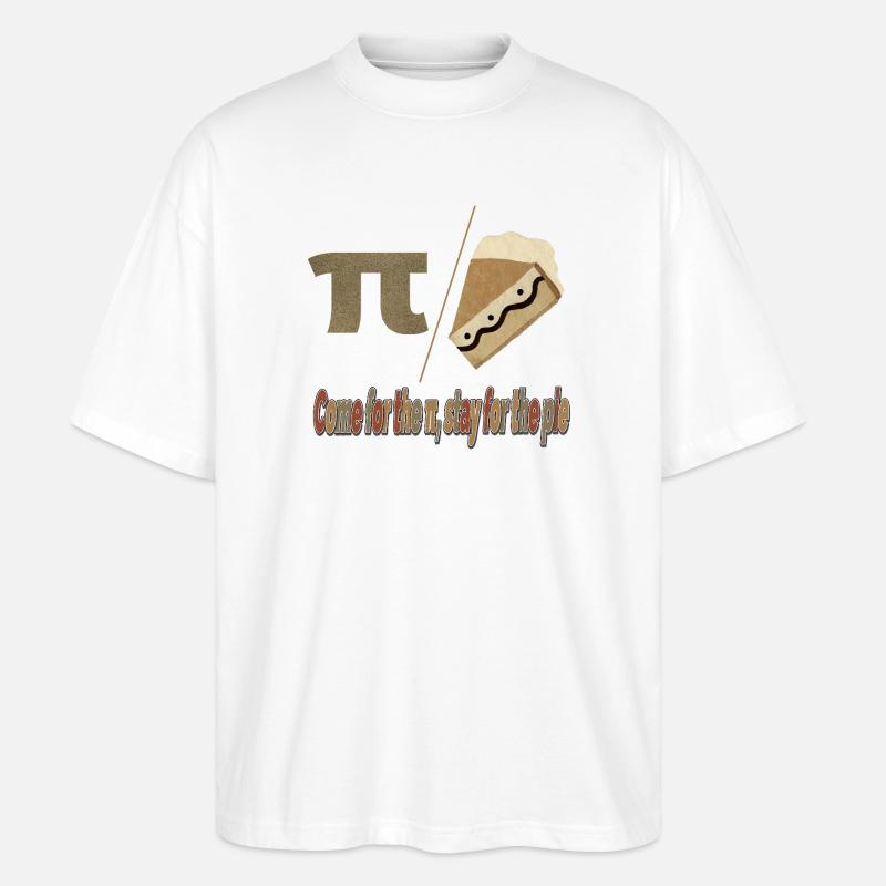 Pi Pie Pun Tee - Stanley/Stella Oversized Unisex Bio T-Shirt Blaster 2.0 - Weiß