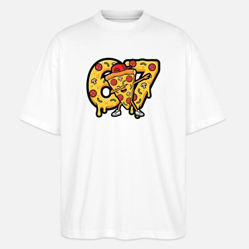 Pizza Dabbing 67 Slice Hugger - Stanley/Stella Oversized Unisex Bio T-Shirt Blaster 2.0 - Weiß