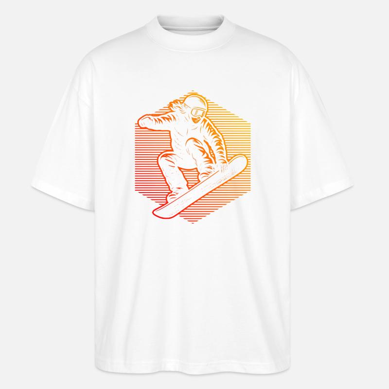 Snowboard Fans aufgepasst schlichtes Statement - Stanley/Stella Oversized Unisex Bio T-Shirt Blaster 2.0 - Weiß