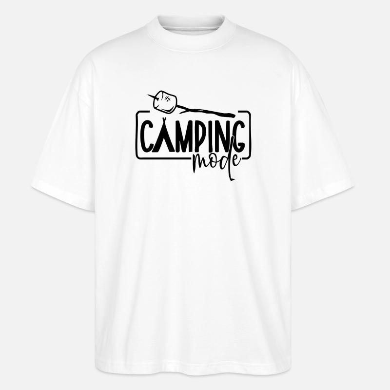 Campingmodus – Marshmallow - Stanley/Stella Oversized Unisex Bio T-Shirt Blaster 2.0 - Weiß