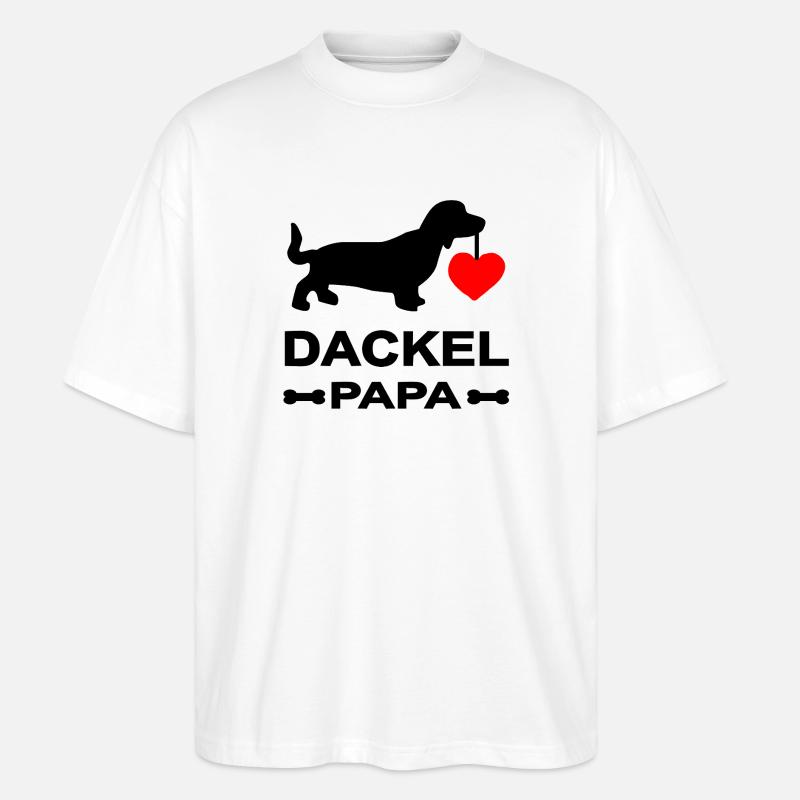 Dackel - Stanley/Stella Oversized Unisex Bio T-Shirt Blaster 2.0 - Weiß