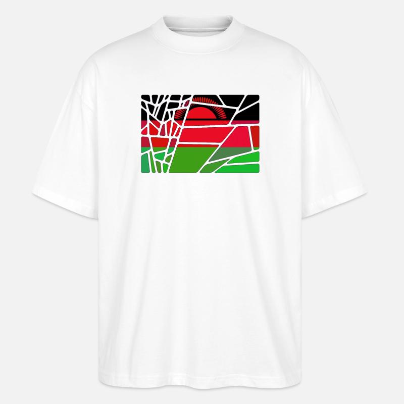 Malawi Malawi - Stanley/Stella Oversized Unisex Bio T-Shirt Blaster 2.0 - Weiß