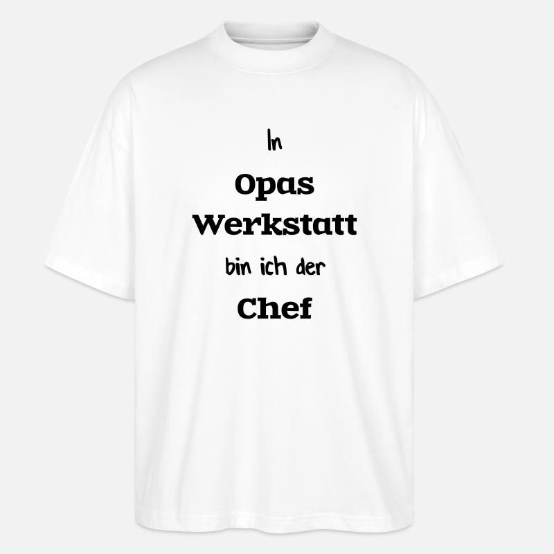 In Opas Werkstatt - Stanley/Stella Oversized Unisex Bio T-Shirt Blaster 2.0 - Weiß