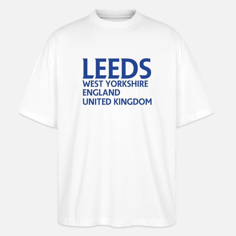 Leeds – England Liedtextdesign - Stanley/Stella Oversized Unisex Bio T-Shirt Blaster 2.0 - Weiß