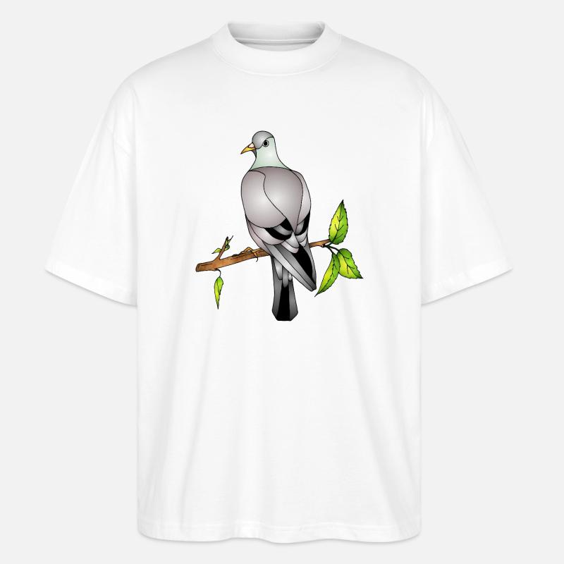 Vogel - Stanley/Stella Oversized Unisex Bio T-Shirt Blaster 2.0 - Weiß