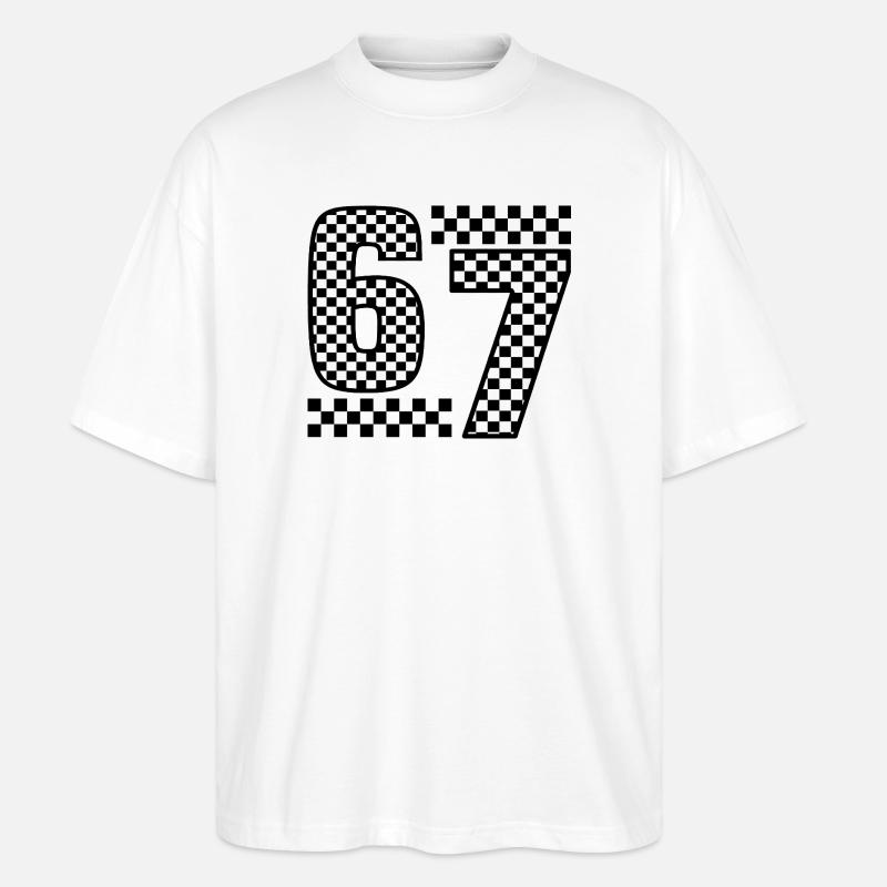 Funny 67 Viral Six Seven Meme - T-shirt bio Blaster 2.0 coupe oversize Stanley/Stella Unisexe - blanc
