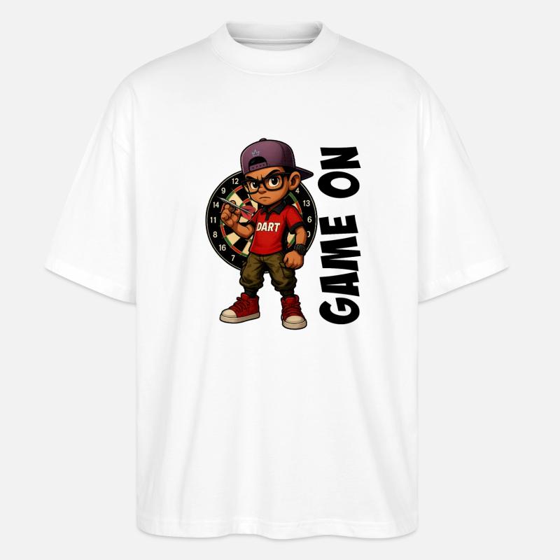 Fléchettes, fléchettes, joueur de fléchettes - T-shirt bio Blaster 2.0 coupe oversize Stanley/Stella Unisexe - blanc