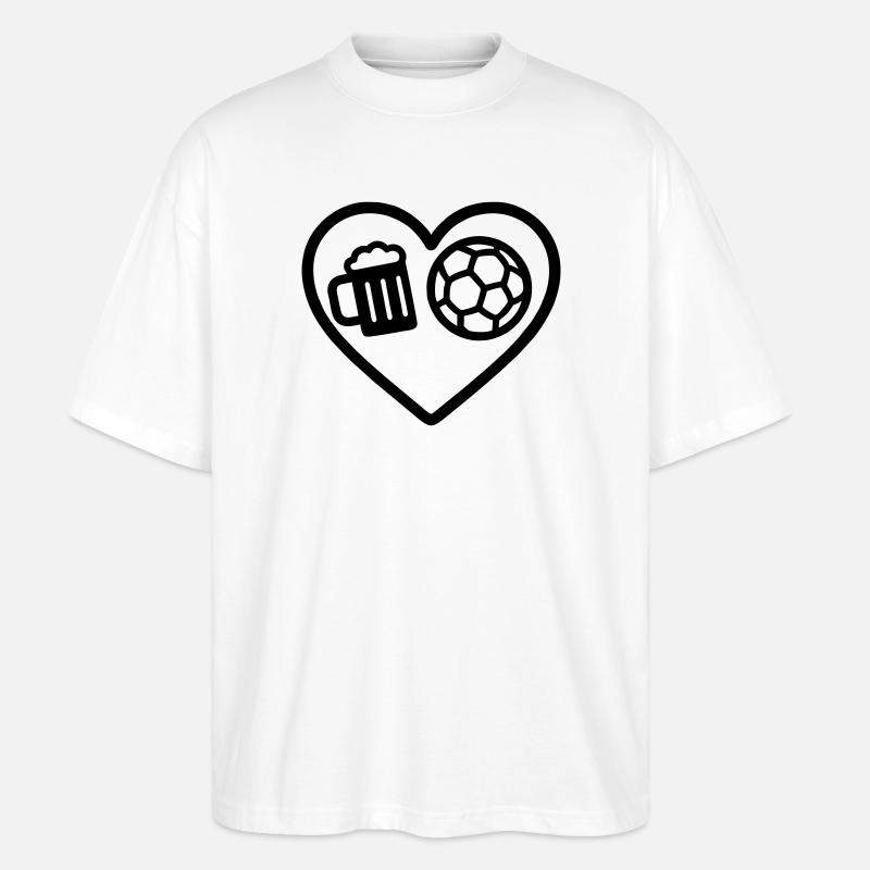 Heart Handball Bier - Stanley/Stella Oversized Unisex Bio T-Shirt Blaster 2.0 - Weiß