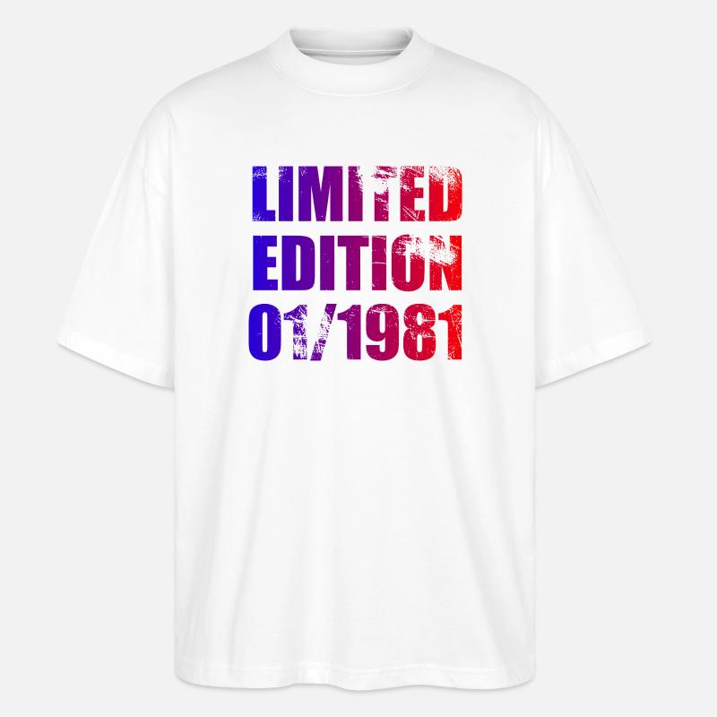 45e anniversaire Édition limitée 01/1981 - T-shirt bio Blaster 2.0 coupe oversize Stanley/Stella Unisexe - blanc