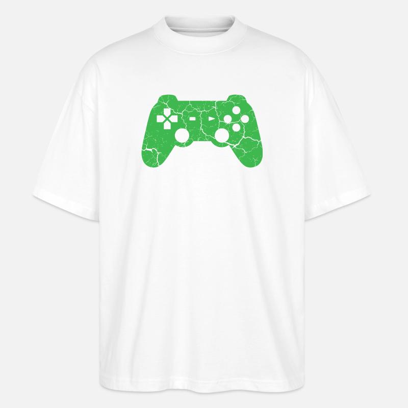 Controller Gaming  - T-shirt bio Blaster 2.0 coupe oversize Stanley/Stella Unisexe - blanc
