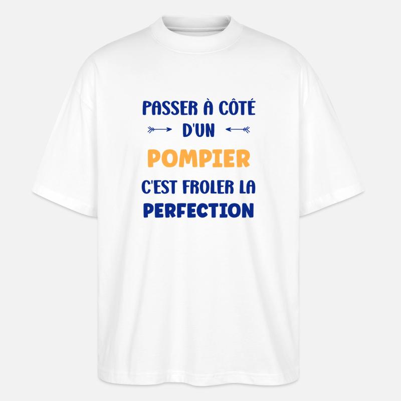 pompier - T-shirt bio Blaster 2.0 coupe oversize Stanley/Stella Unisexe - blanc