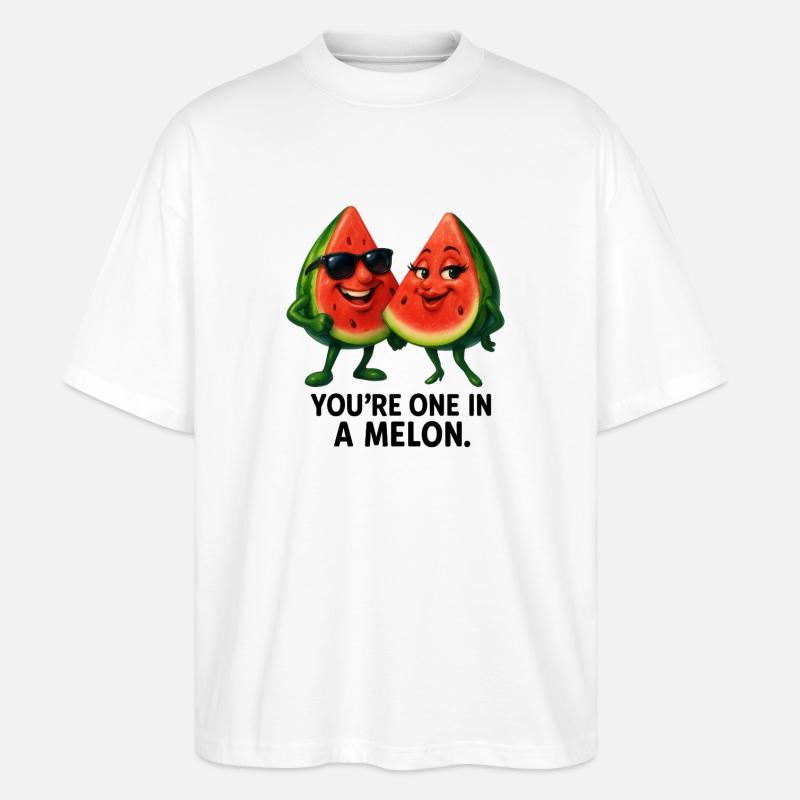 One in a Melon Duo - Stanley/Stella Oversized Unisex Bio T-Shirt Blaster 2.0 - Weiß