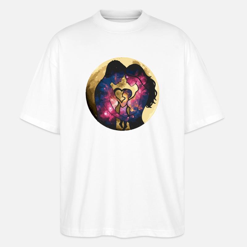 Direkte elterliche Liebe - Stanley/Stella Oversized Unisex Bio T-Shirt Blaster 2.0 - Weiß