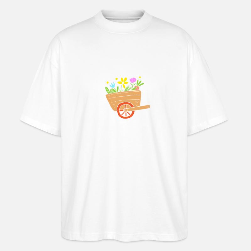 Kompost Würmer Geschenk - Stanley/Stella Oversized Unisex Bio T-Shirt Blaster 2.0 - Weiß