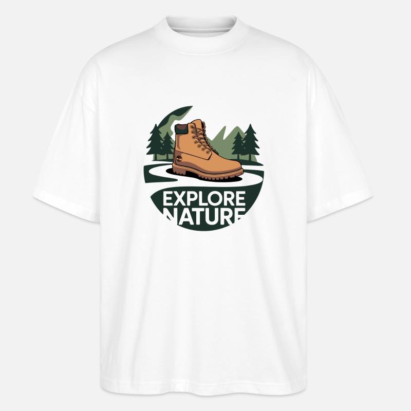 Entdecken Sie den Natur-Wanderschuh - Stanley/Stella Oversized Unisex Bio T-Shirt Blaster 2.0 - Weiß