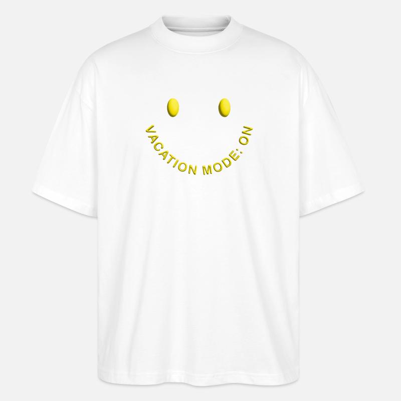 Vacation Mode On Gute Laune Statement - Stanley/Stella Oversized Unisex Bio T-Shirt Blaster 2.0 - Weiß