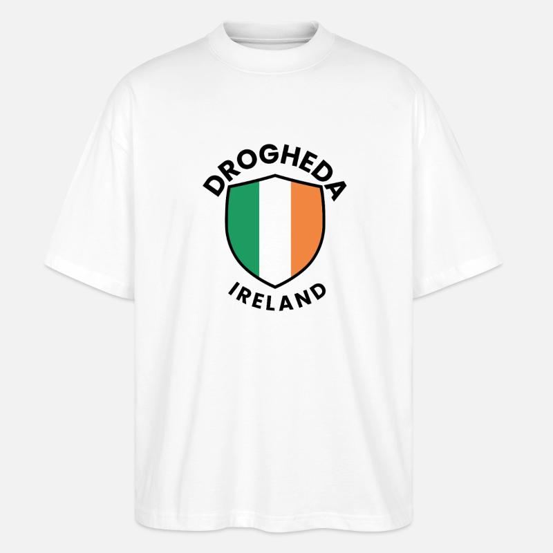 Drogheda-Irland-Schild - Stanley/Stella Oversized Unisex Bio T-Shirt Blaster 2.0 - Weiß