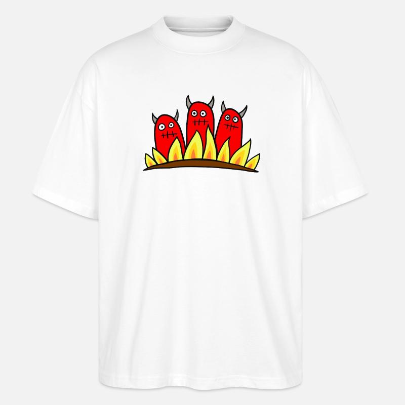 3 Devils - Stanley/Stella Oversized Unisex Organic T-shirt Blaster 2.0 - white