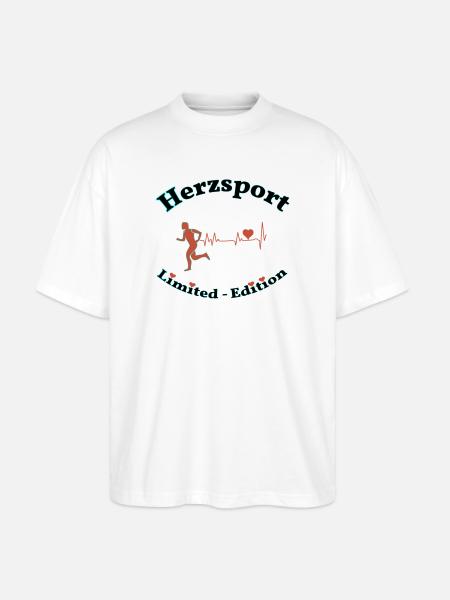 Herzsport - Stanley/Stella Oversized Unisex Bio T-Shirt Blaster 2.0 - Weiß