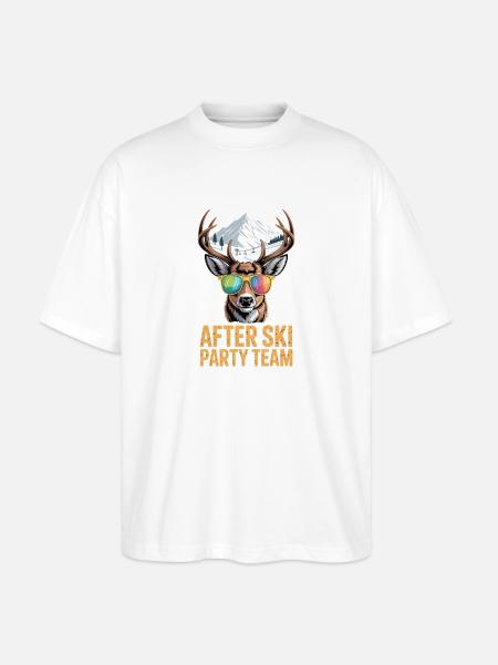 Après Ski After Ski Party Team - Stanley/Stella Oversized Unisex Organic T-shirt Blaster 2.0 - white