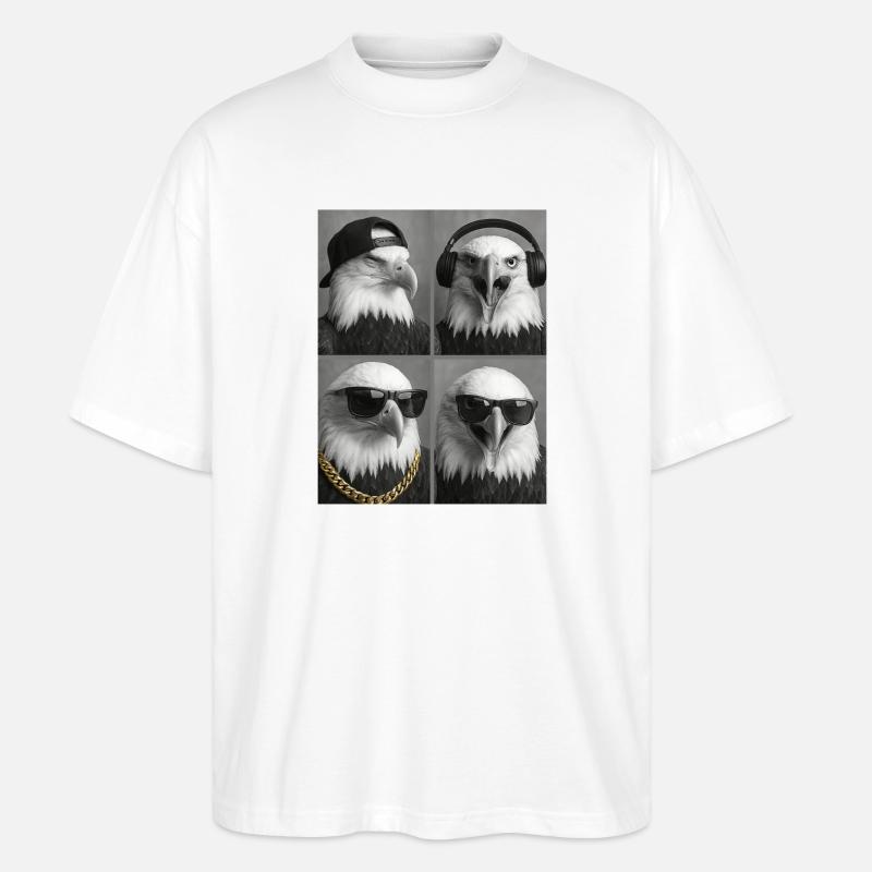 Adler - Stanley/Stella Oversized Unisex Bio T-Shirt Blaster 2.0 - Weiß