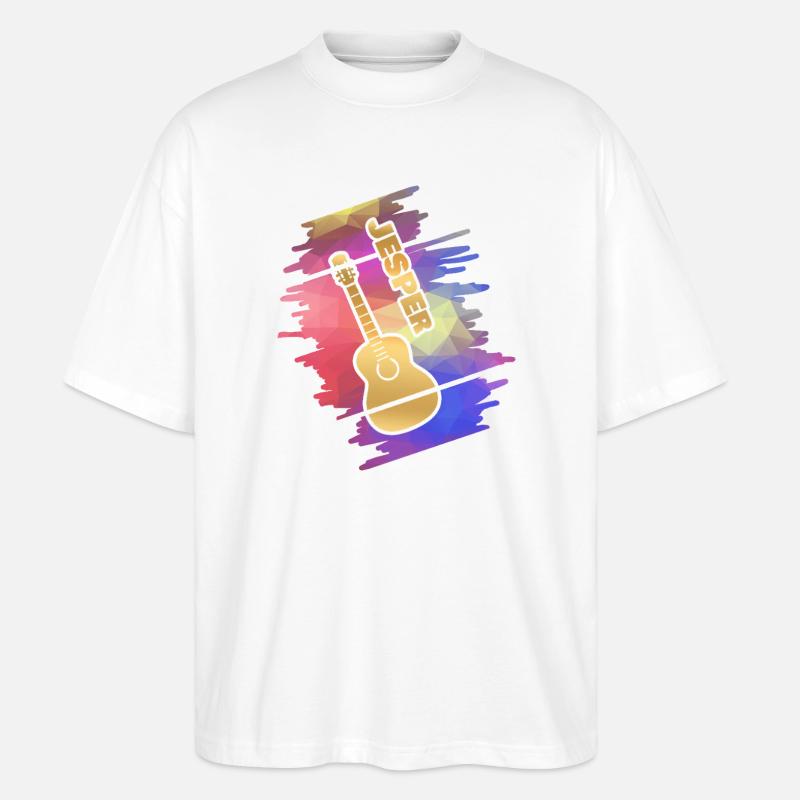 Guitar Jesper - Stanley/Stella Oversized Unisex Bio T-Shirt Blaster 2.0 - Weiß