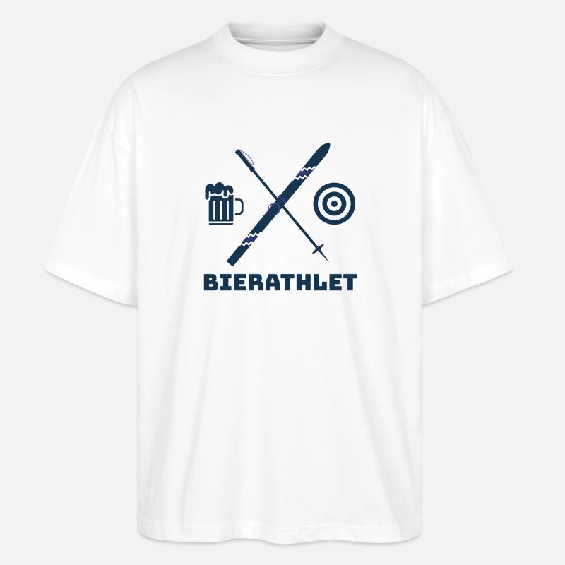 BIERATHLET  - Stanley/Stella Oversized Unisex Bio T-Shirt Blaster 2.0 - Weiß