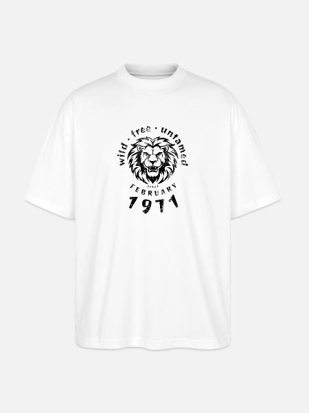 Wild, free & untamed since 02/1971 - Stanley/Stella Oversized Unisex Organic T-shirt Blaster 2.0 - white