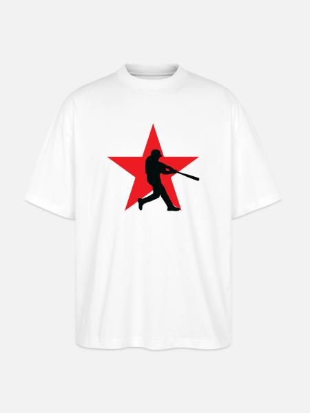 Baseball – Sport - Stanley/Stella Oversized Unisex Bio T-Shirt Blaster 2.0 - Weiß