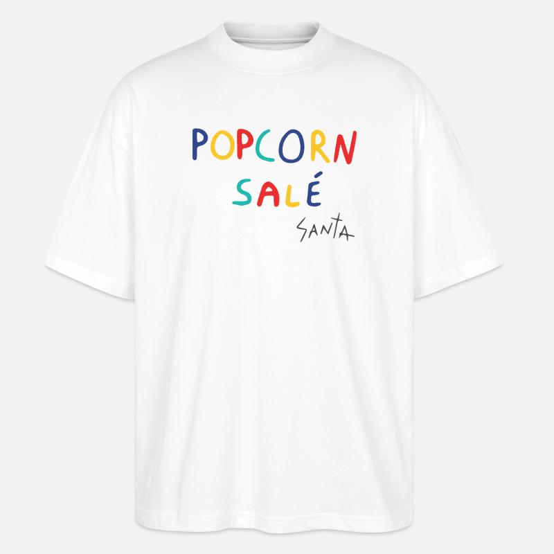 Gesalzenes Popcorn - Stanley/Stella Oversized Unisex Bio T-Shirt Blaster 2.0 - Weiß