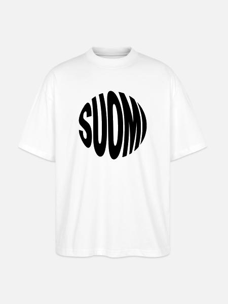 Suomi - Finland inscription - Stanley/Stella Oversized Unisex Organic T-shirt Blaster 2.0 - white