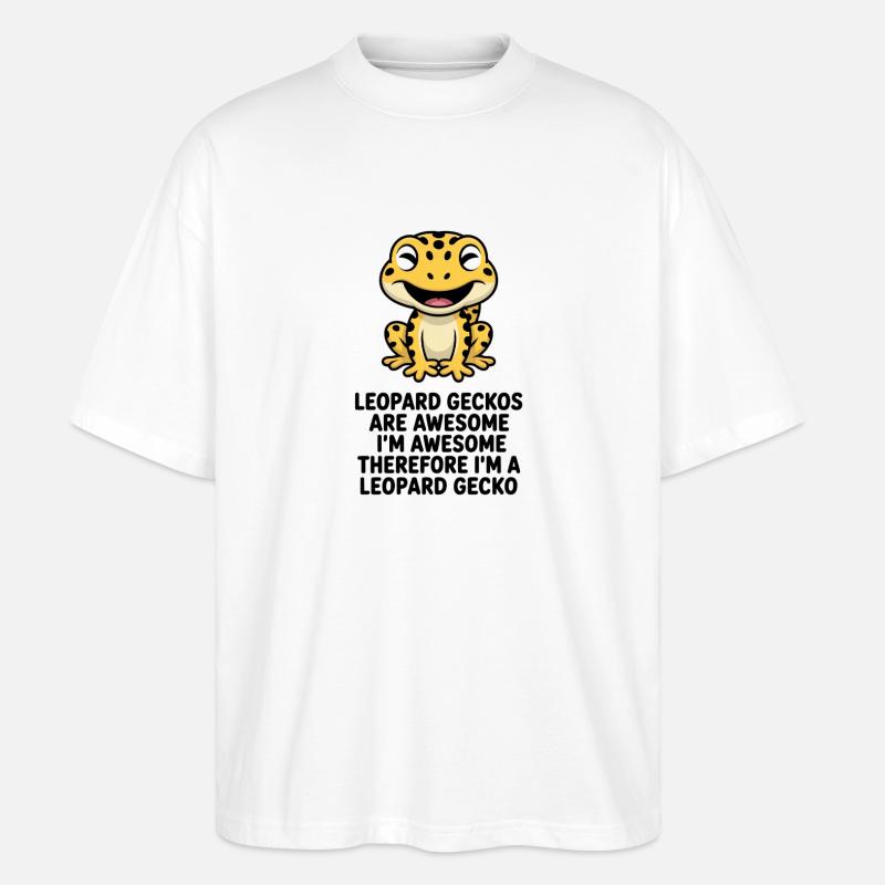 Leopardgecko-Cartoon - Stanley/Stella Oversized Unisex Bio T-Shirt Blaster 2.0 - Weiß