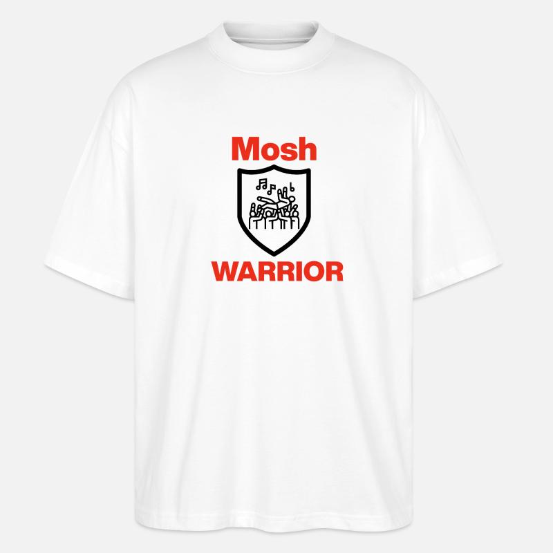 Mosh Warrior – Pit Legend! - Stanley/Stella Oversized Unisex Organic T-shirt Blaster 2.0 - white