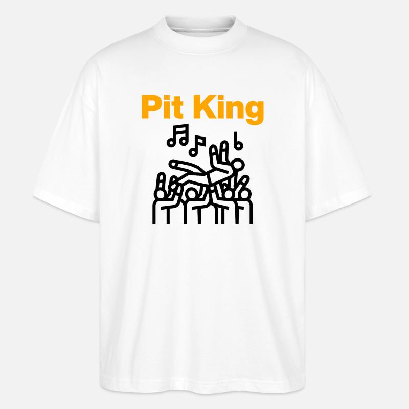 Pit King, Mosh Monarch! - Stanley/Stella Oversized Unisex Bio T-Shirt Blaster 2.0 - Weiß